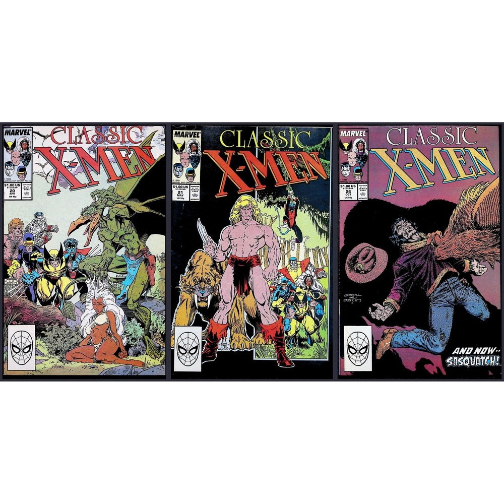 Marvel 3x‎ Comic Lot Classic X-Men #20 21 26 Copper Age #Marvel